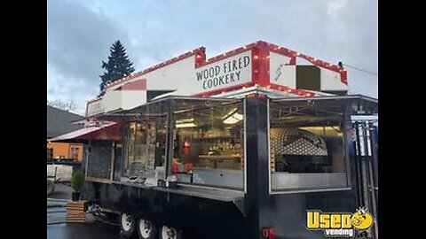 Turnkey - 7' x 28' Mobile Pizza Trailer with Custom Built Bread Stone Oven for Sale in Oregon