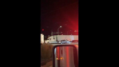 Truck Stops On Railway Track