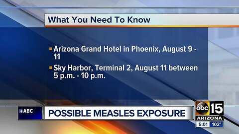 Health departments warn of possible measles exposure at Valley resort, Phoenix airport