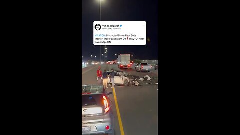 Distracted driver crashes in Cambridge Ontario