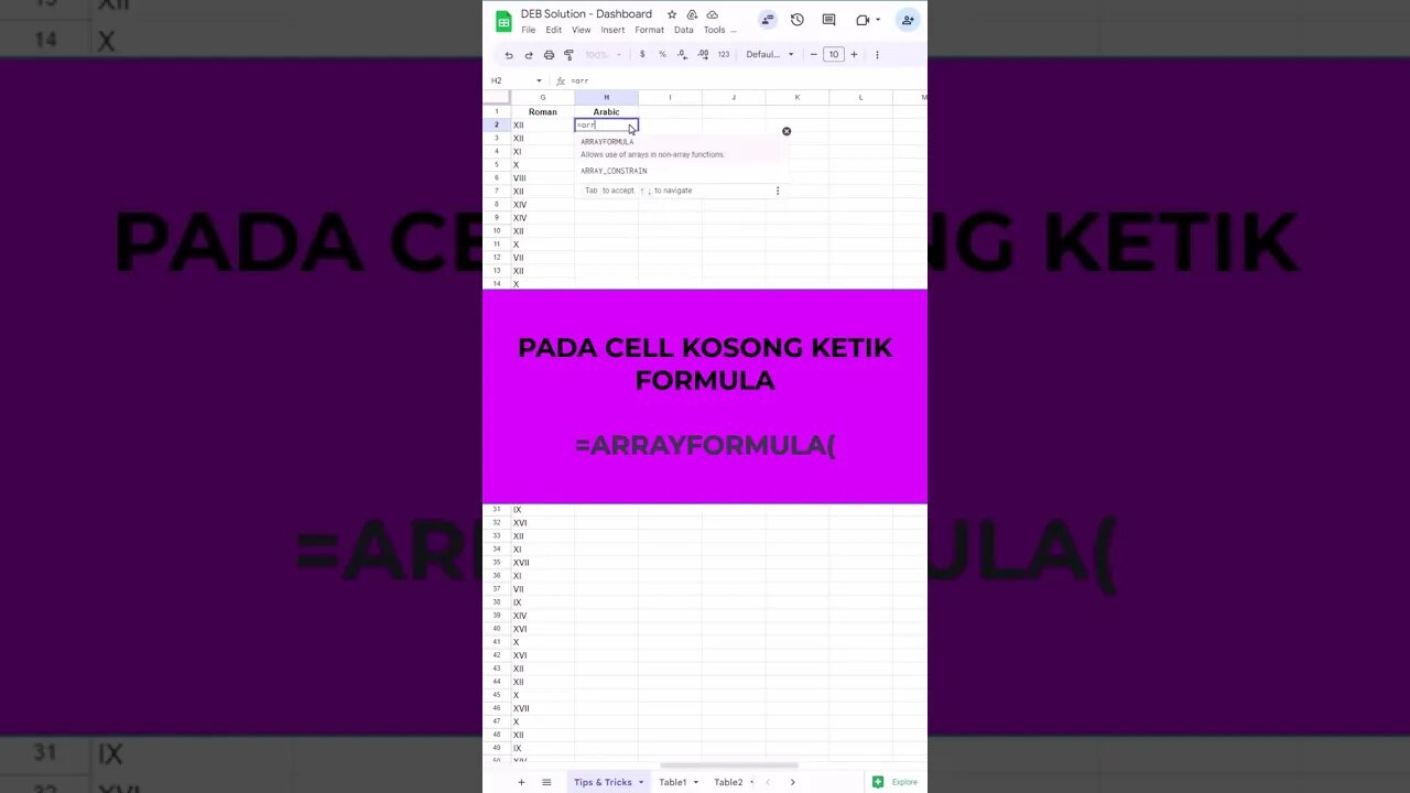 Konversi ke Angka Numeric - Google Sheets Tips & Tricks #belajaronline #googlesheets #edukasi