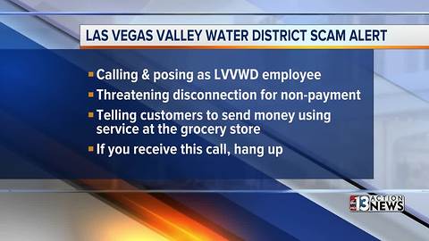 Las Vegas Valley Water District warns against phone scam