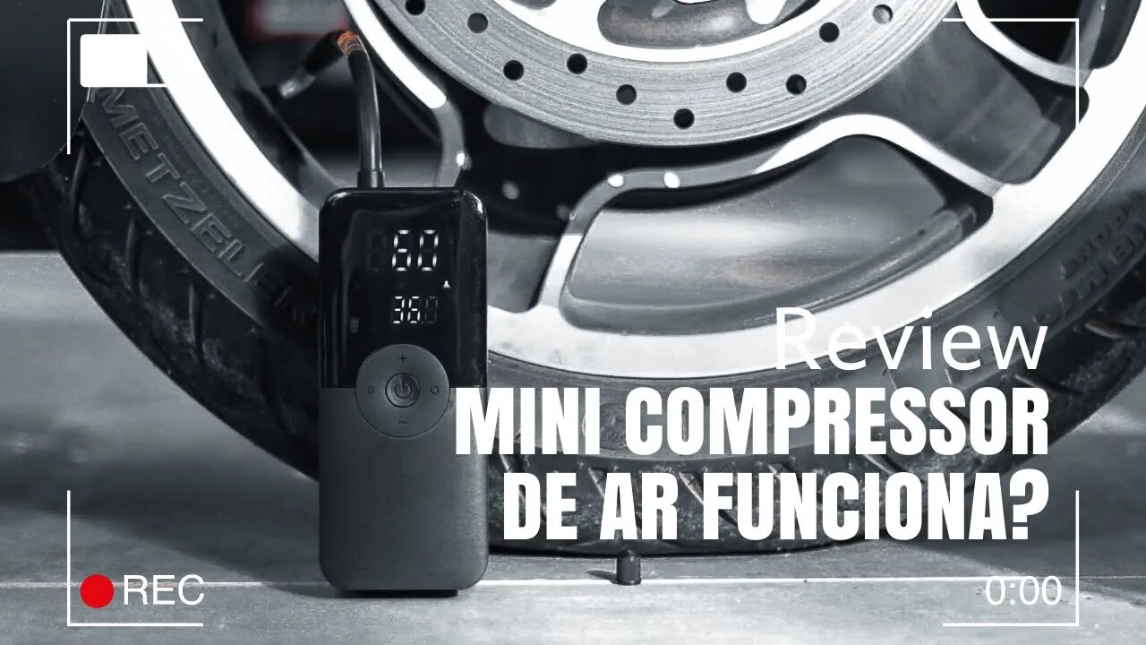 Pneu furado no meio do rolê? Tem solução rápida? #review #compressordear #moto #compressorportátil