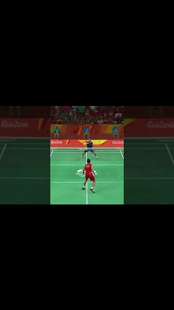 Lee Chong Wei vs Lin Dan (56 shots rally) 2016 Olympics #shorts