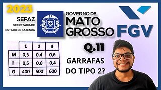 Prova da SEFAZ MT 2023 | Banca FGV Questão 11 | Porcentagem, questão das cepas de vinho