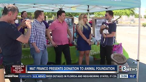 Mat Franco makes donation to Animal Foundation