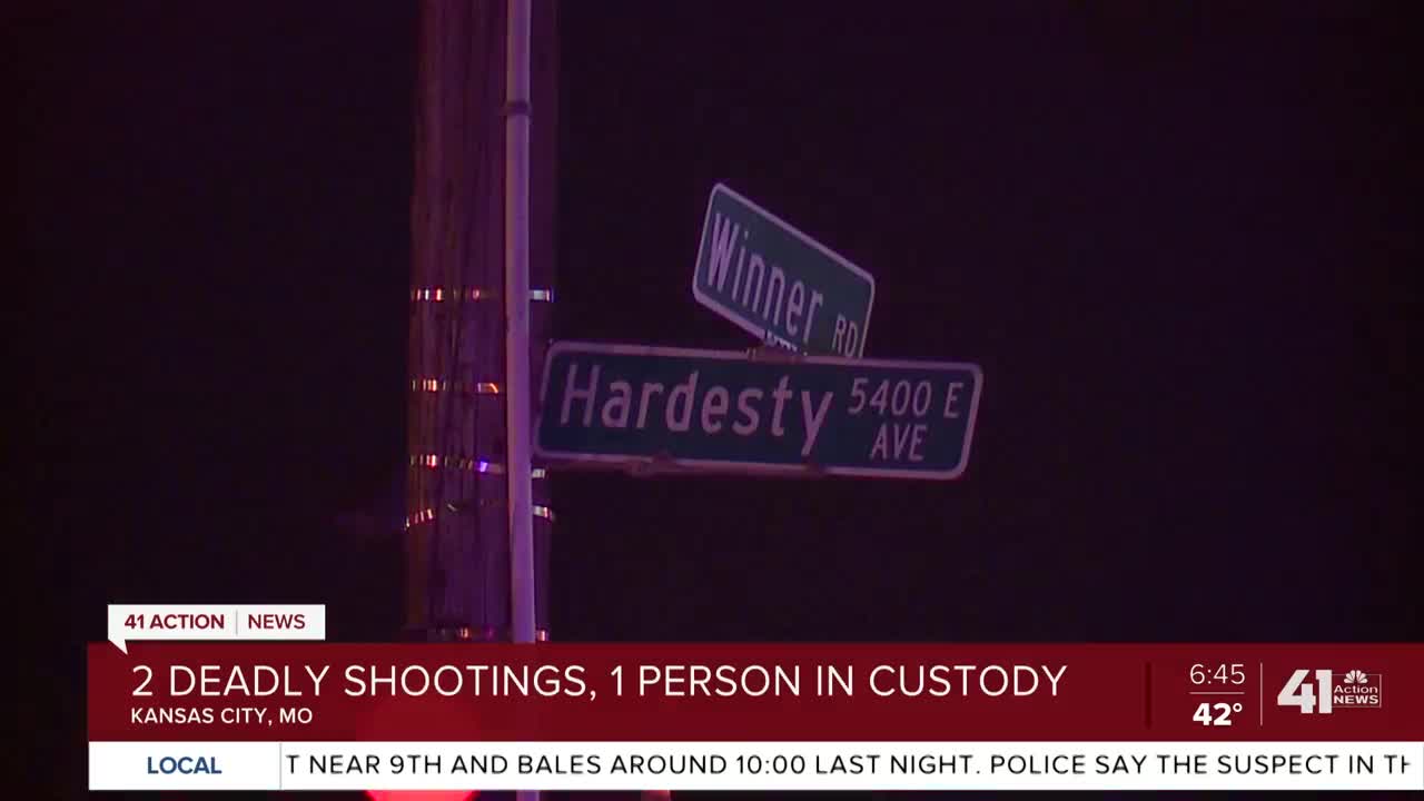 2 deadly shootings, 1 person in custody