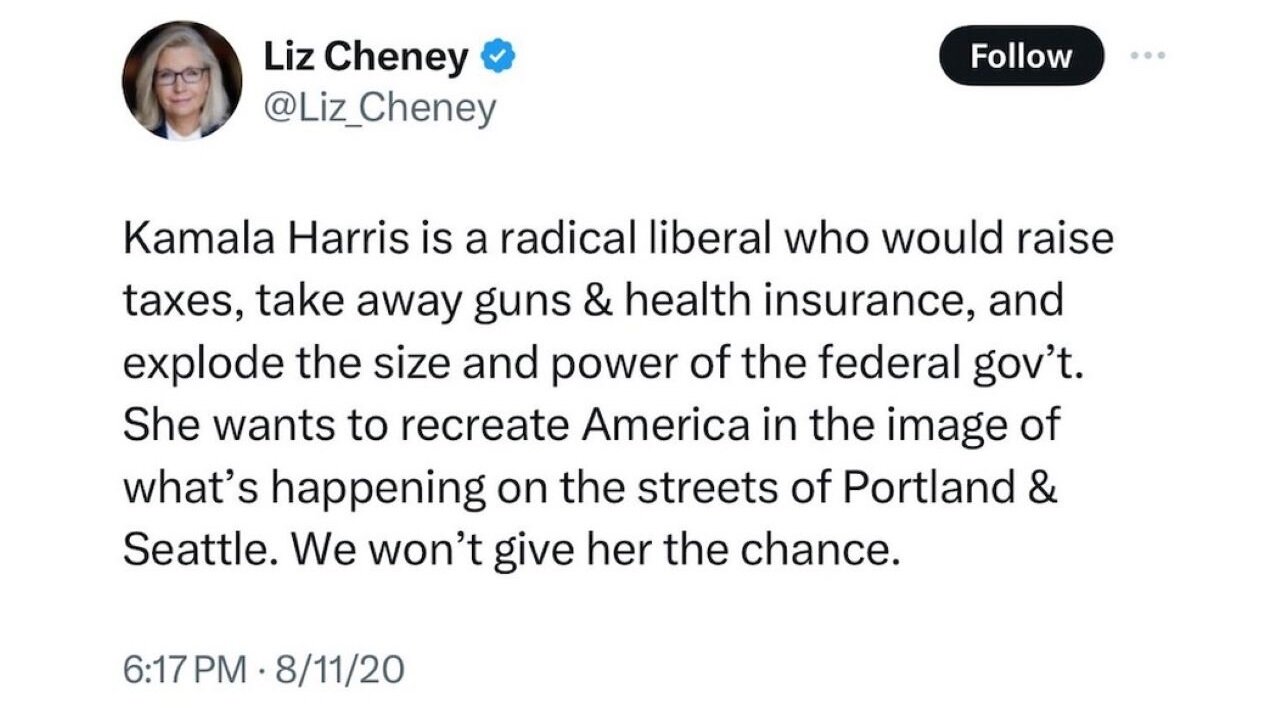 Kamala Sharing Video Of Lapdog Liz Cheney Backstage At Rally To Show Unity Backfires On BOTH Heifers