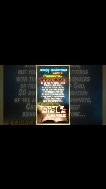 9.03.2022 | STORM MINISTRIES | Daily Bible Verse | Ephesians 2:19-20 (ESV) | #shorts