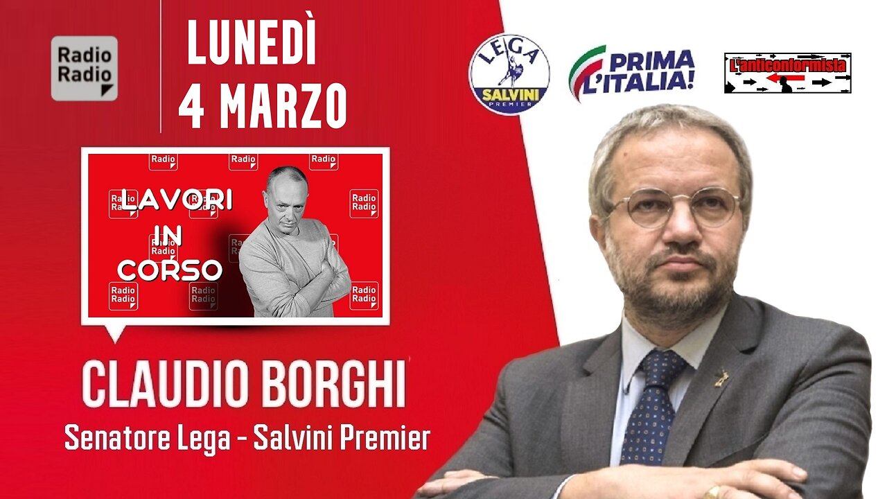 🔴 Sen. Claudio Borghi a "Lavori In Corso" su Radio Radio: il #dossieraggio (04/03/2024).