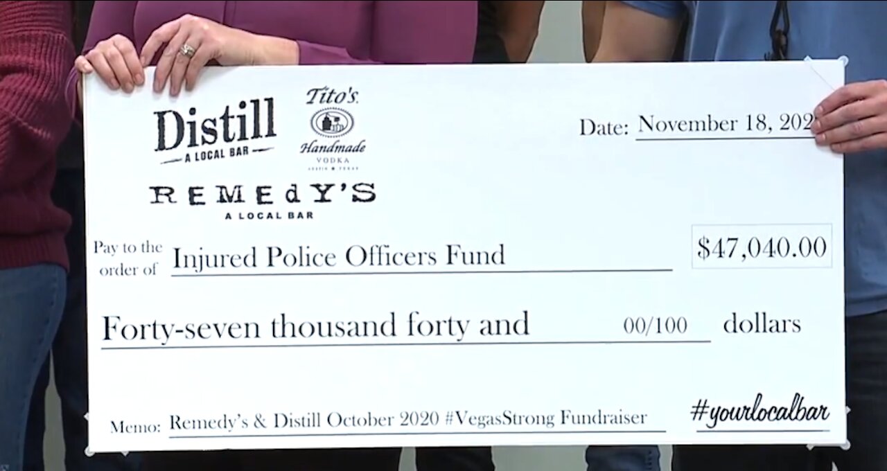 Vegas-area taverns donate to Injured Police Officer's Fund