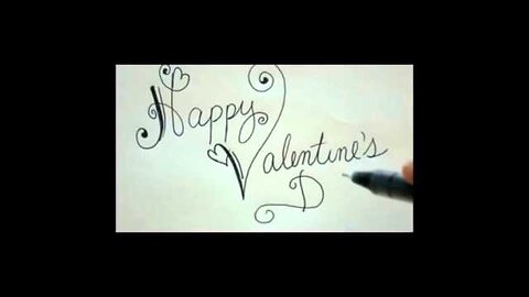 Happy Valentines Day DIY Card Easy Fancy Writing