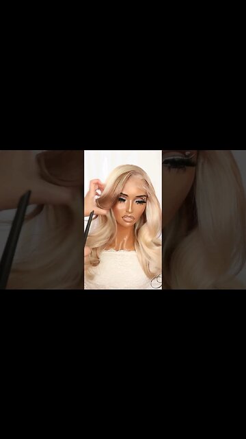 Blonde with brown highlights 💛🤎💛🤎 #customwigs #wig #customwigs #wigsforsale #customwigmaker