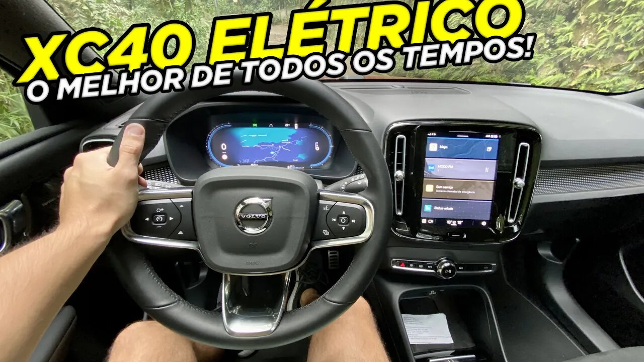 TEST DRIVE VOLVO XC40 RECHARGE 100% ELÉTRICO 2022! 0 A 100 DE PORSCHE E CONSUMO DE CARRO 1.0!