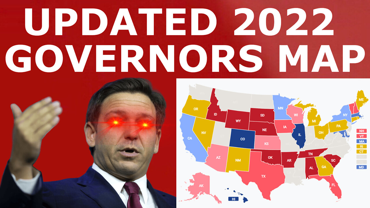 Updated 2022 Governors Map Prediction (July 2022)