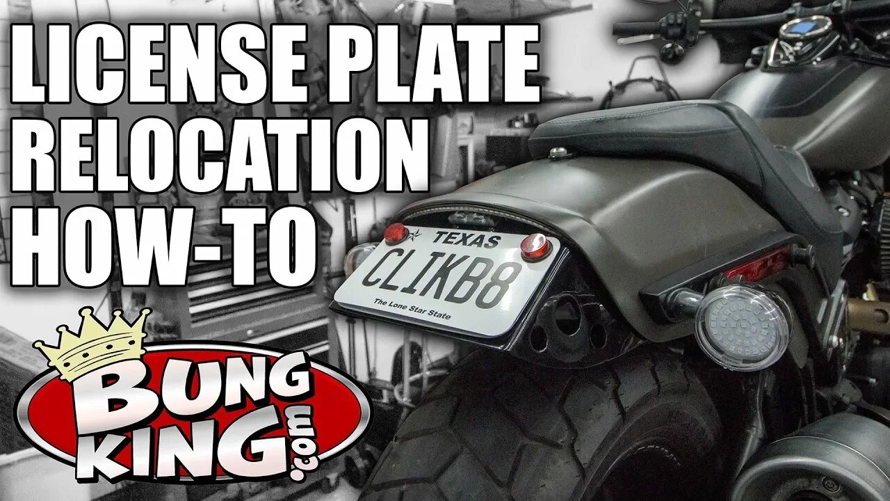 HOW-TO: Harley-Davidson Fat Bob License Plate Relocation - Bung King