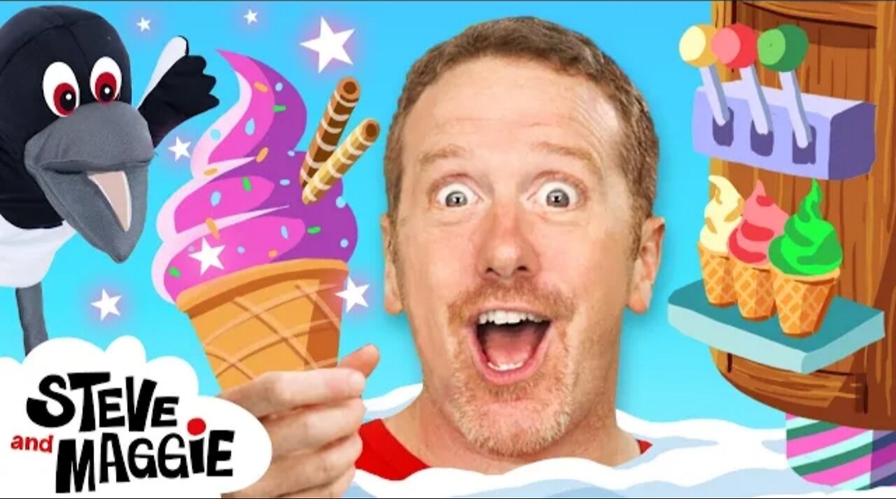 Finger Family Gingerbread House Story for Kids with Steve and Maggie | Ice Cream for Kids