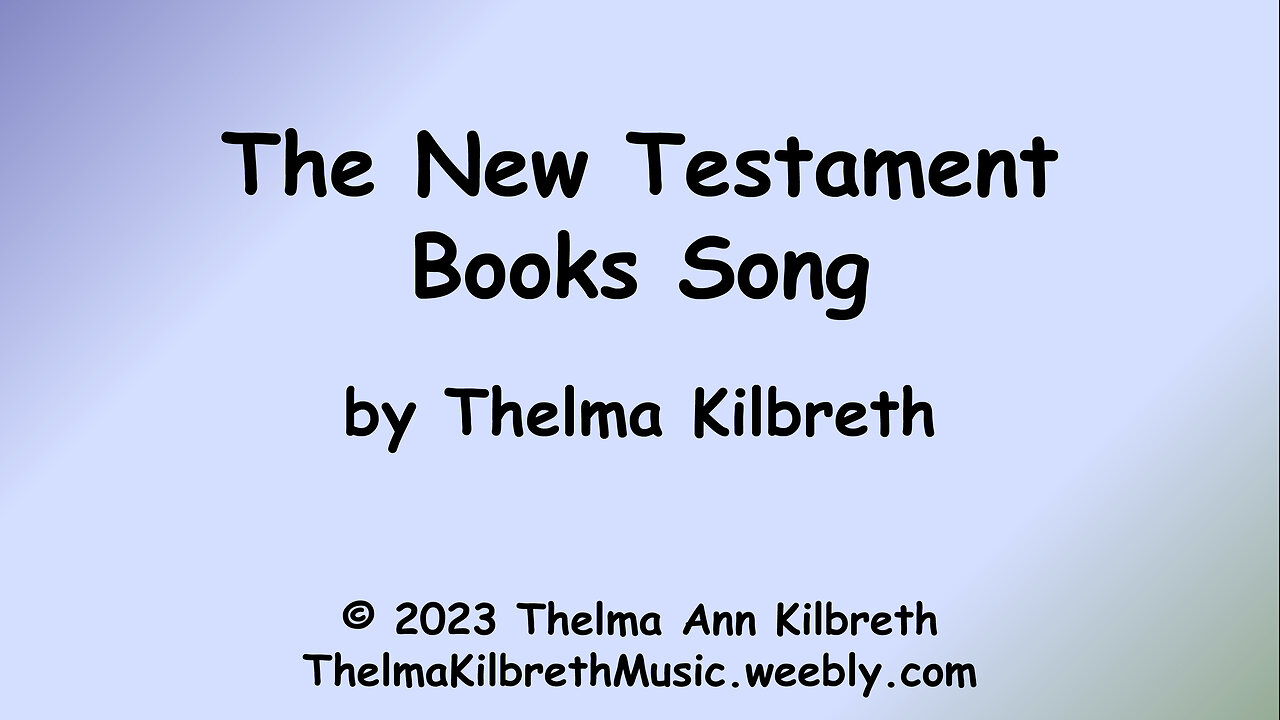 New Testament Books Song