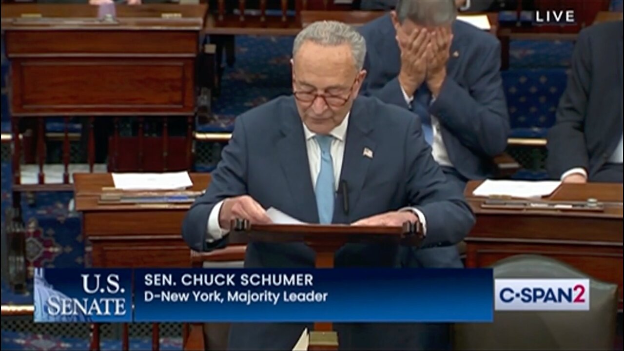 While Schumer Was Spiking The Football; Manchin Got Up And Walked Out