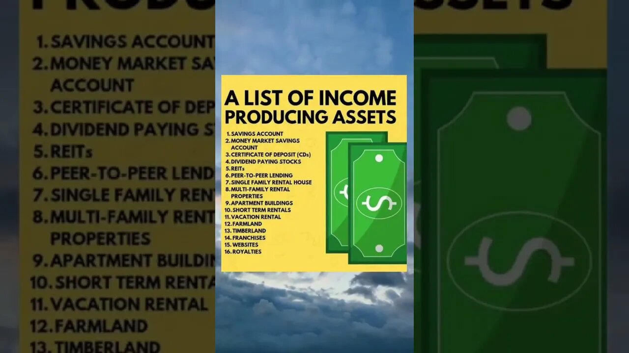 "16 Incredible Income-Producing Assets to Secure Your Financial Future" #financialsuccess