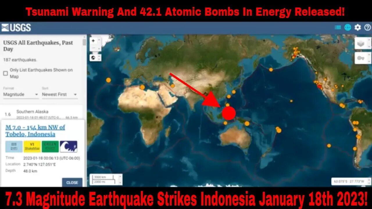 7.3 Magnitude Earthquake Strikes Indonesia January 18th 2023!