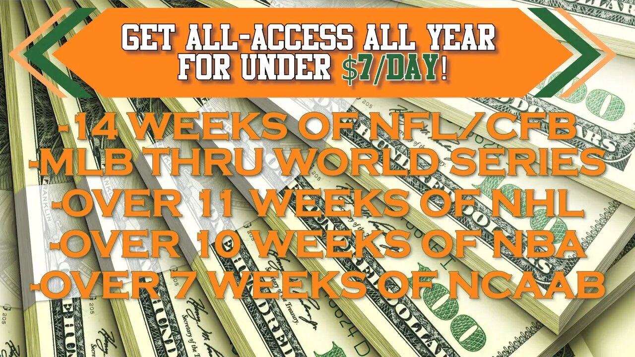 Sports Picks and Predictions - End of Year Special - Rest of 2022 for ONLY $7 Per Day!