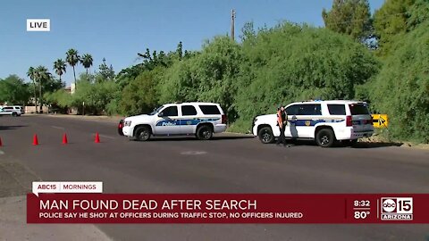 Man accused of shooting at Phx officer found dead