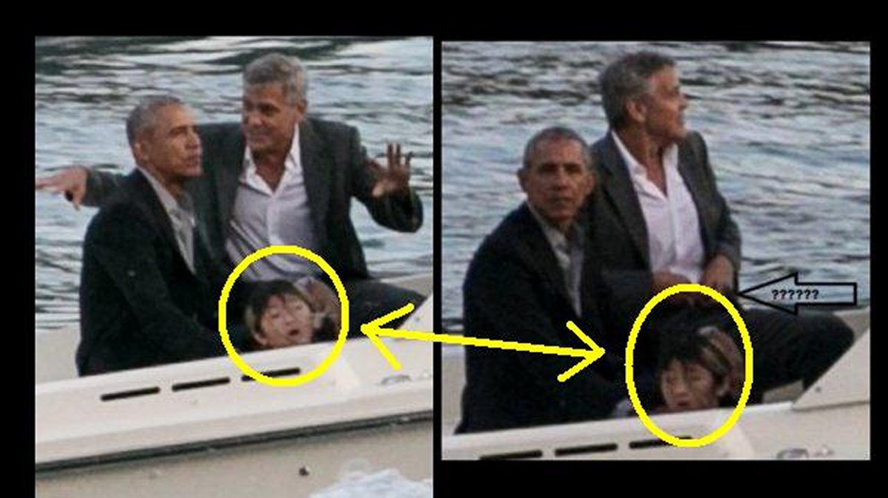 Pedophiles Child Rapist 'Barry' Obama & Clooney’s Pedophile Boat Ride!