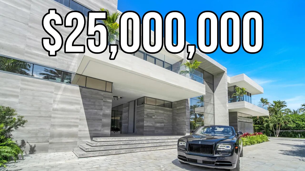 $25,000,000 BRAND NEW Smart Home Villa Acqua Azzurra | Mansion Tour