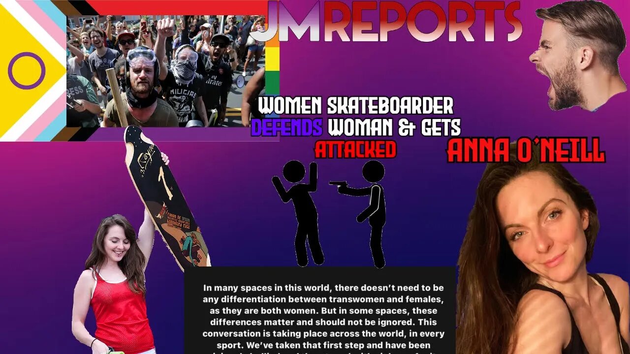 Female Skateboarder BULLIED & THREATNED for saying men & women are DIFFERENT left promotes violence