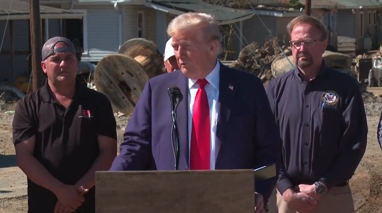 Trump Makes Surprise Trip To Asheville, N.C. After Hurricane Helene Devastation