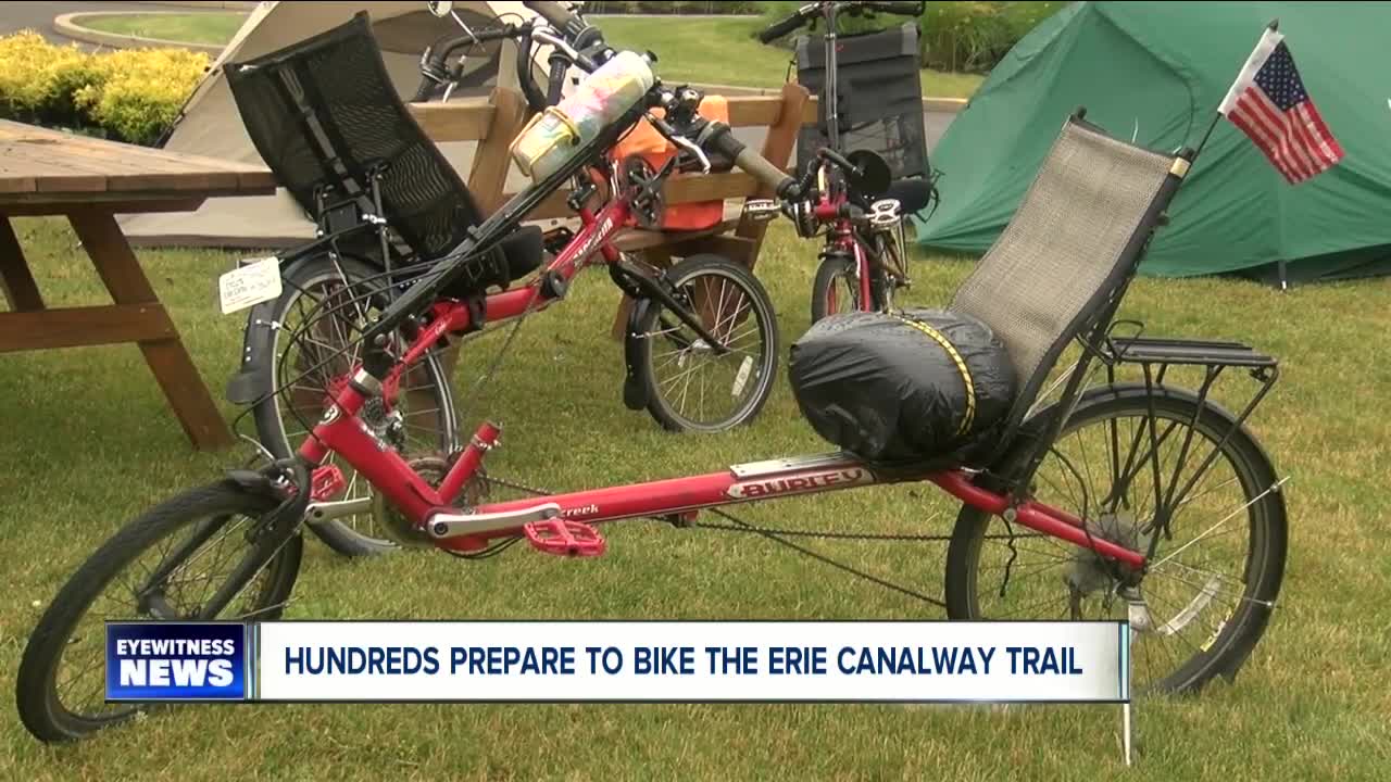 Hundreds prepare to bike alongside the Erie Canal