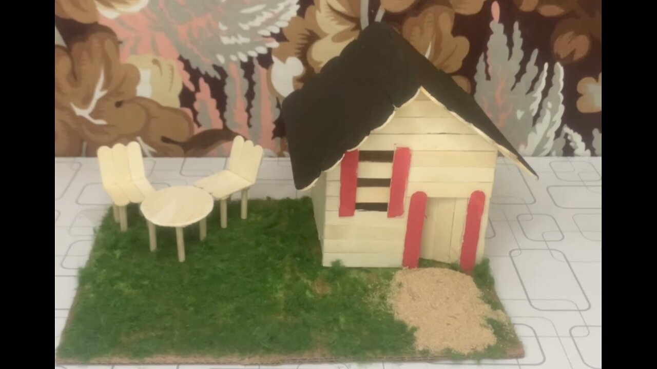 House,creat house with ice cream Sticks best toy for children