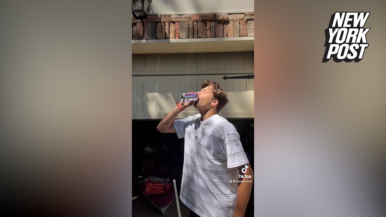 'Can' you believe it? Seltzer bro runs into garage door