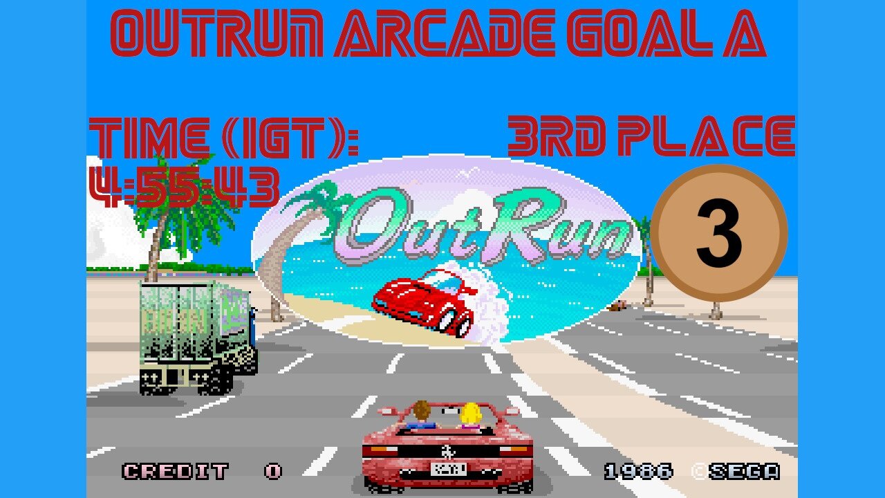 OutRun [Arcade] Goal A [4'55"43] 3rd Place🥉 | アウトラン