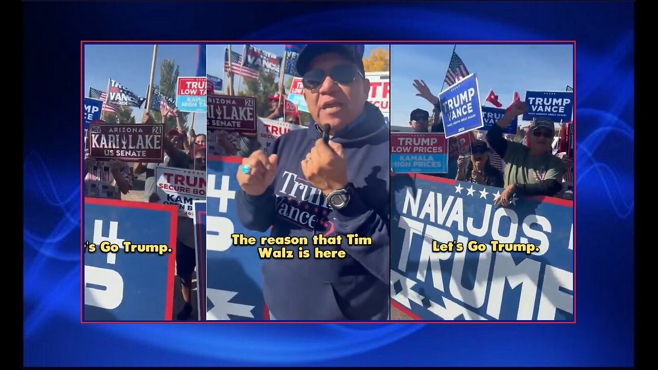 Tim Walz visited the Navajo Nation in Arizona & was met by TRUMP MAGA supporters