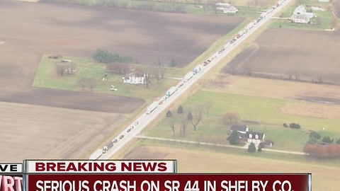 2 people flown from multi-vehicle crash in Shelby Co.