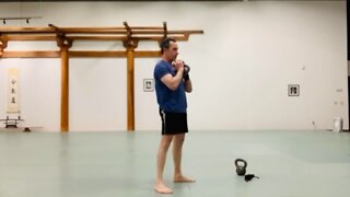 Kettlebell goblet squats and front squats