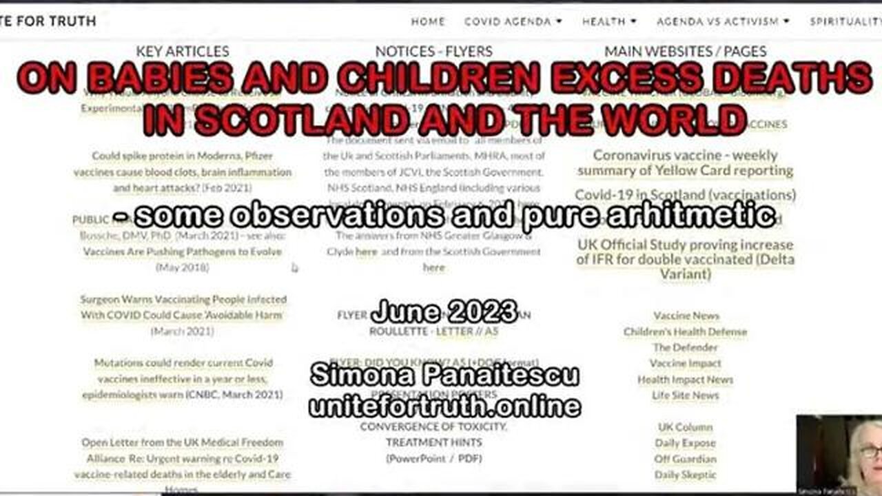 On Babies & Children Excess Deaths in Scotland and the World - June 2023