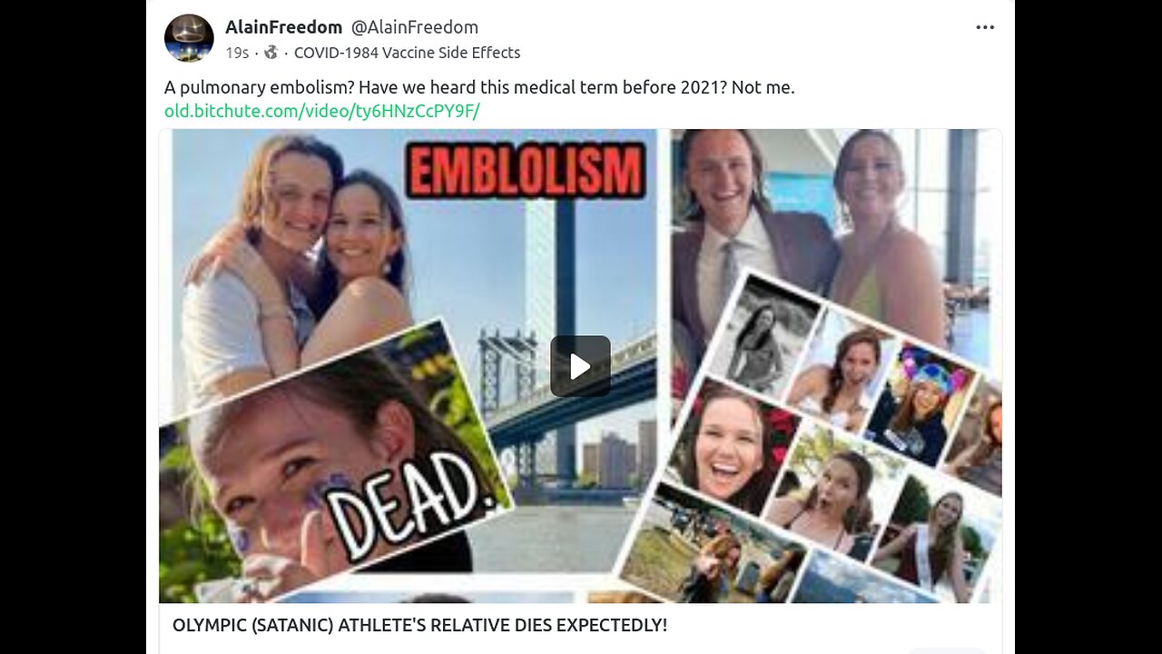 OLYMPIC (SATANIC) ATHLETE'S RELATIVE DIES EXPECTEDLY!