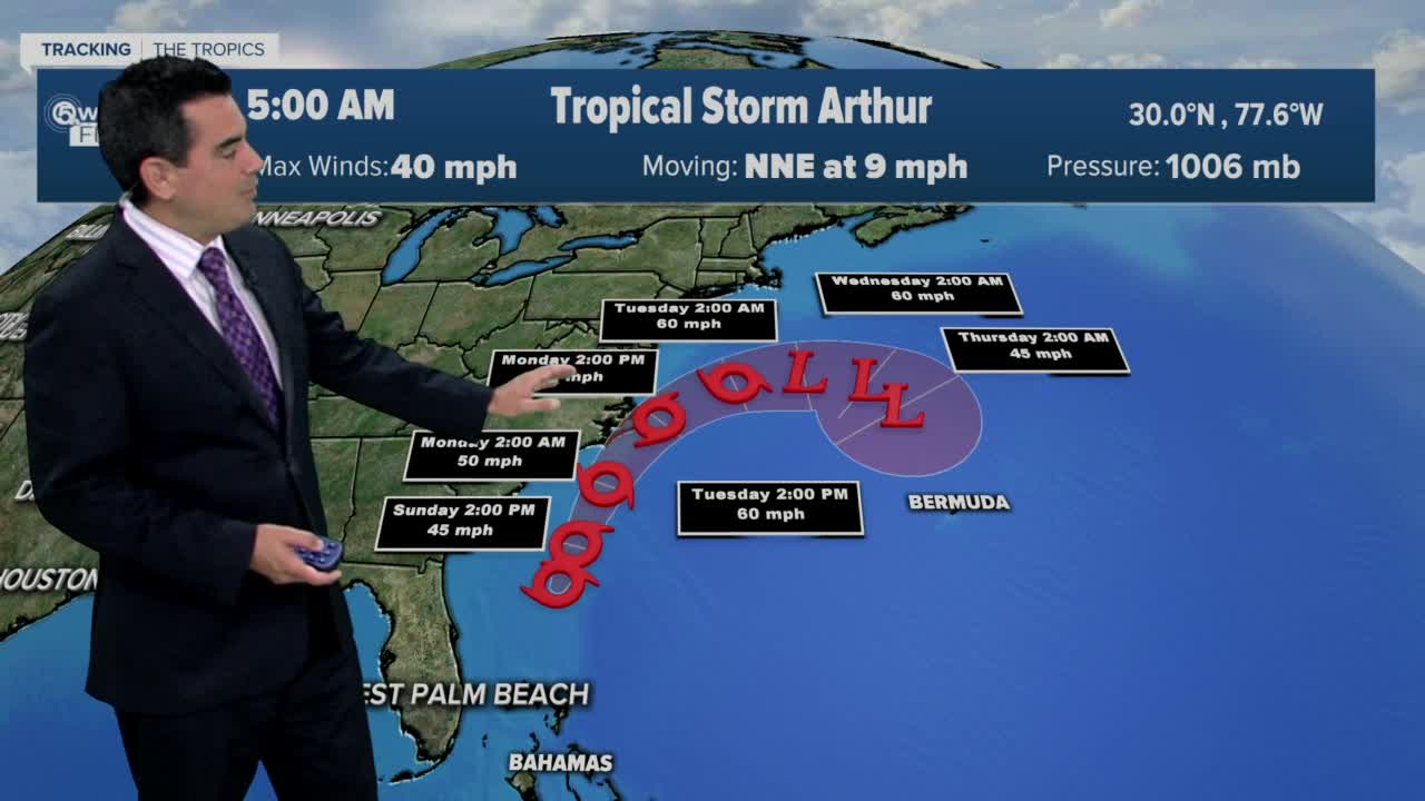 Tropical Storm Arthur update 5/17/20