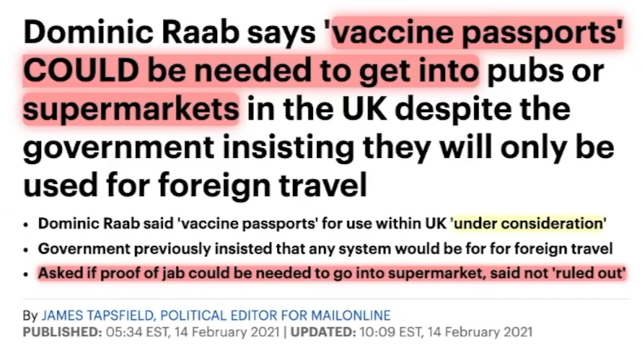 No Vax, No Food UK Supermarkets may Require Vax Passport