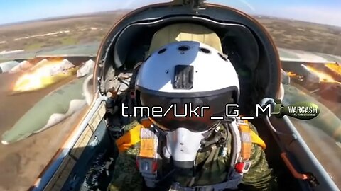 Cockpit view from Russian Su-25 attack aircraft