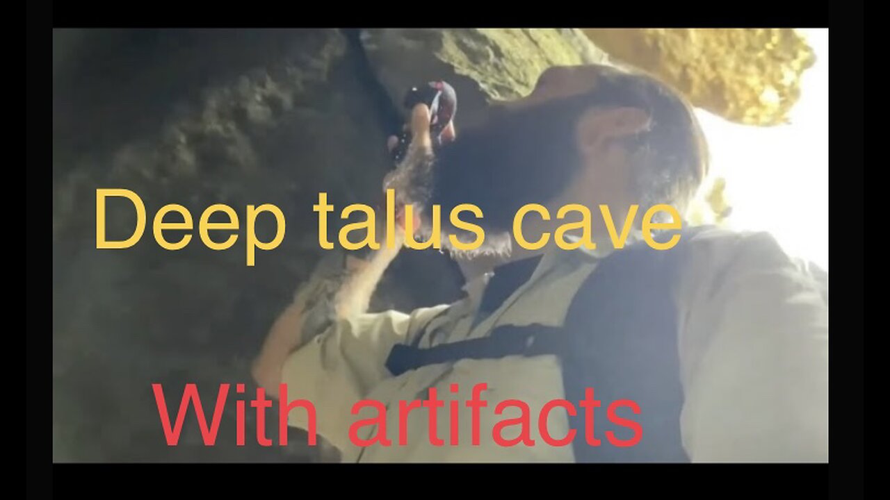 Deep talus cave w/ artifacts