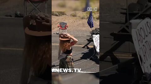 Protesters Blocking Road To Burning Man!