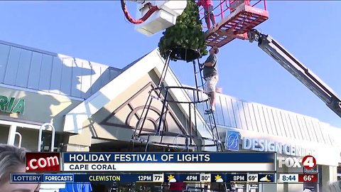 Crews get ready for Cape Coral's Holiday Festival of Lights - 8:30am live report