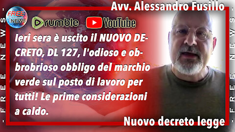 Avv. Alessandro Fusillo: prime impressioni sul nuovo DL per i lavoratori pubblici e privati.