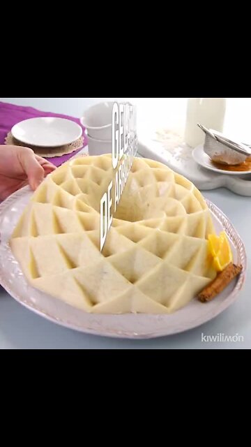 Rice gelatin with milk