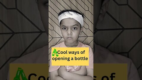 Cool ways of opening a bottle : Respect #shorts