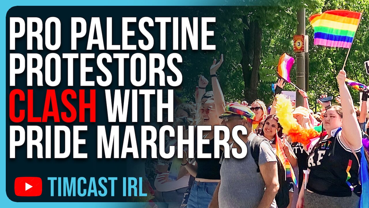 Pro Palestine Protestors CLASH With Pride Marchers, The Left Is DESTROYING Itself